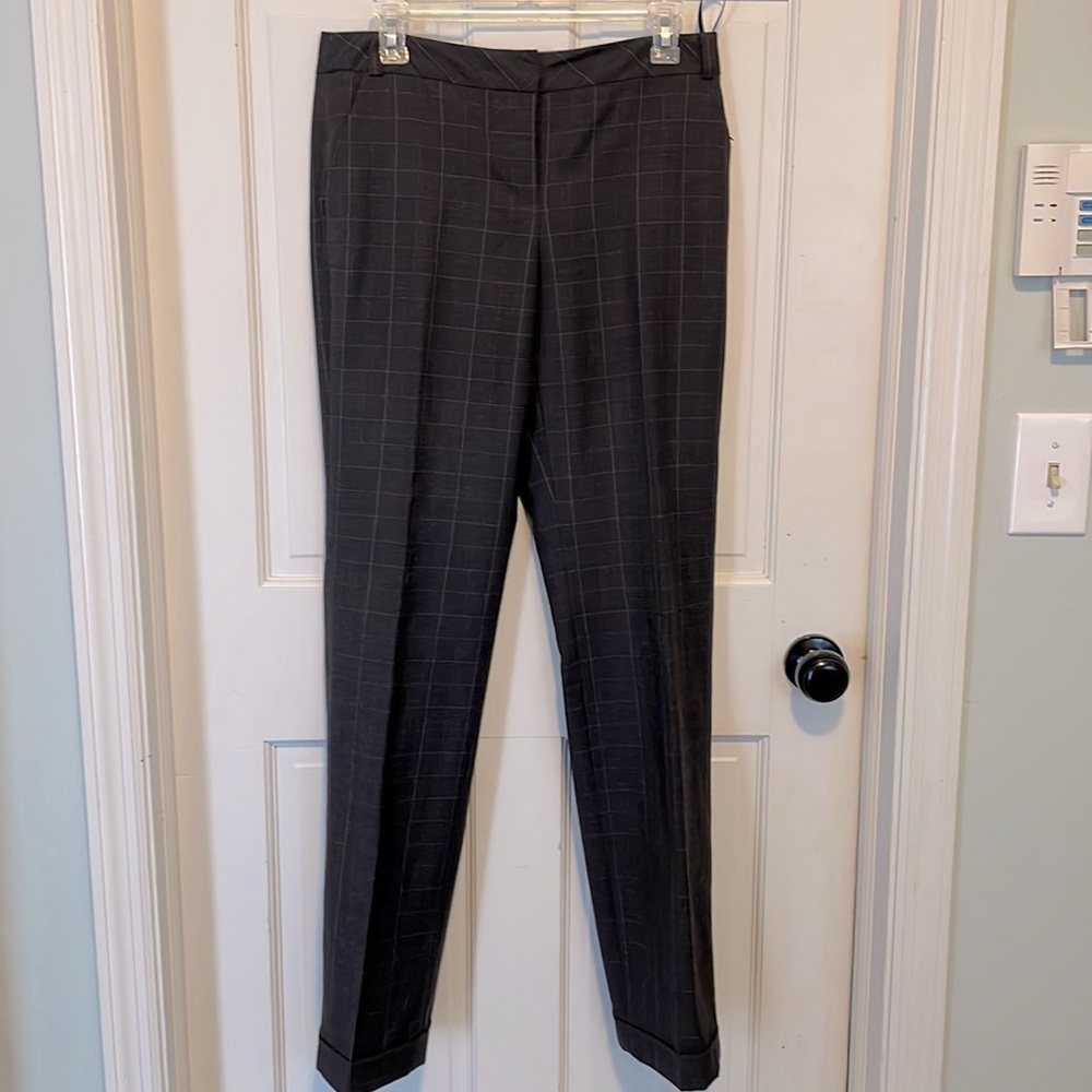 Ted Baker Gray with Purple plaid trousers Size 2